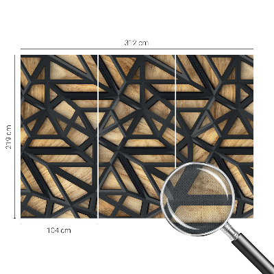 Fototapet barnrum med ett geometriskt mönster