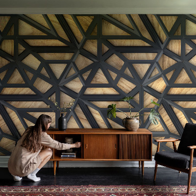 Fototapet barnrum med ett geometriskt mönster
