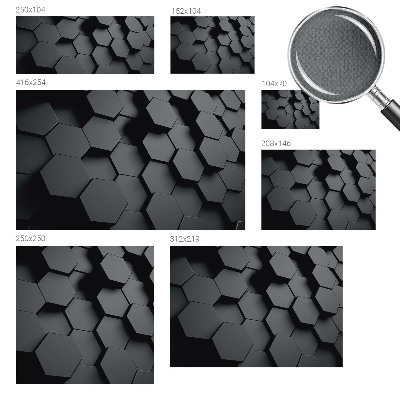 Fototapet för barn med 3D-hexagonmotiv