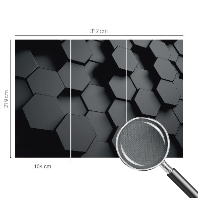 Fototapet för barn med 3D-hexagonmotiv