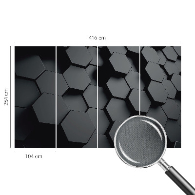 Fototapet för barn med 3D-hexagonmotiv