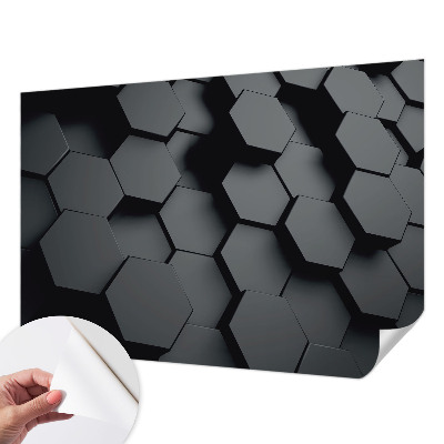 Fototapet för barn med 3D-hexagonmotiv