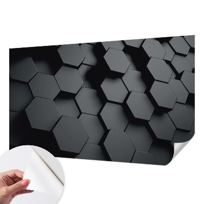 Fototapet för barn med 3D-hexagonmotiv