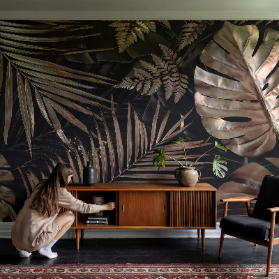 Självhäftande fotovägg Exotiska blad