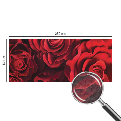 3D fototapet med motiv av röda rosor