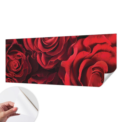 3D fototapet med motiv av röda rosor