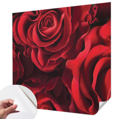 3D fototapet med motiv av röda rosor