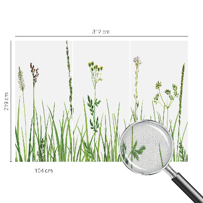 Fototapet för barn med ett subtilt floramönster