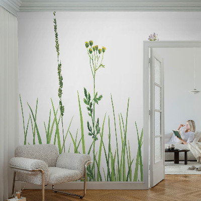 Fototapet för barn med ett subtilt floramönster