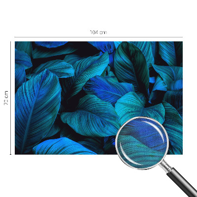 Självhäftande fototapet Blå blad