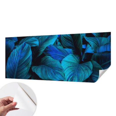 Självhäftande fototapet Blå blad
