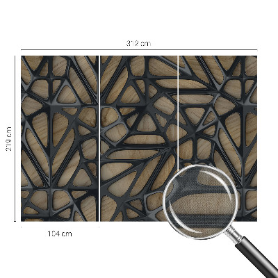 Peel and stick fototapet med motiv av träkonstruktion