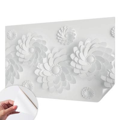3D fototapet med blommigt mönster