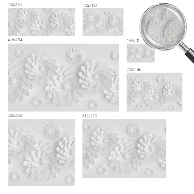 3D fototapet med blommigt mönster