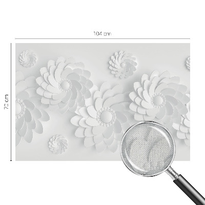 3D fototapet med blommigt mönster