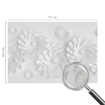 3D fototapet med blommigt mönster