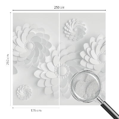 3D fototapet med blommigt mönster