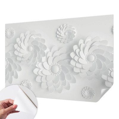 3D fototapet med blommigt mönster