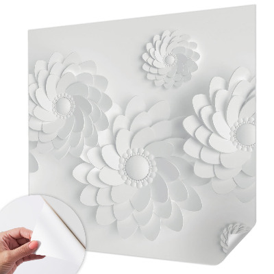 3D fototapet med blommigt mönster