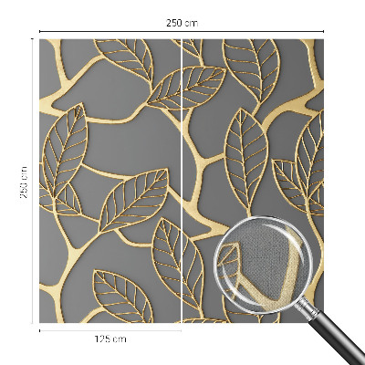 Fototapet barnrum med ett mönster av eleganta blad