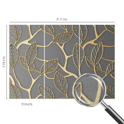 Fototapet barnrum med ett mönster av eleganta blad