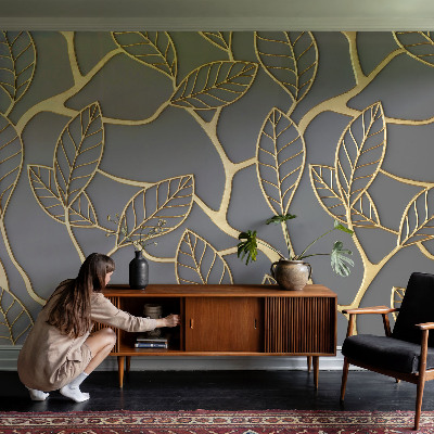 Fototapet barnrum Eleganta blad