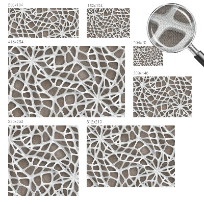 Peel and stick fototapet med ett geometriskt nätverksmönster