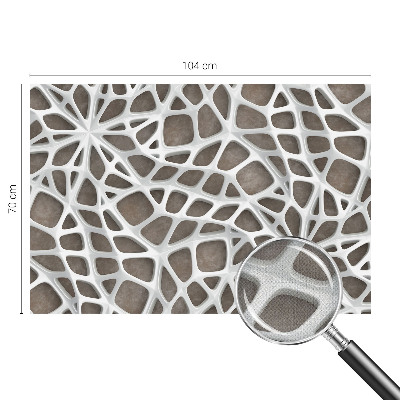 Peel and stick fototapet med ett geometriskt nätverksmönster
