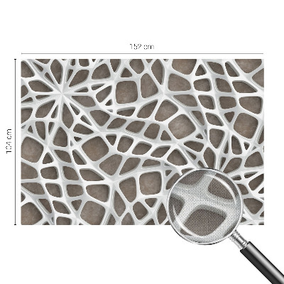 Peel and stick fototapet med ett geometriskt nätverksmönster