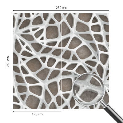 Peel and stick fototapet med ett geometriskt nätverksmönster