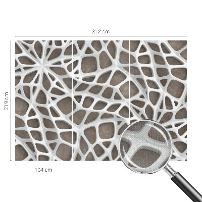 Peel and stick fototapet med ett geometriskt nätverksmönster