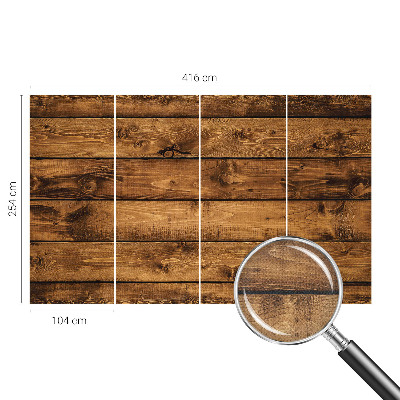 3D fototapet Träplankor