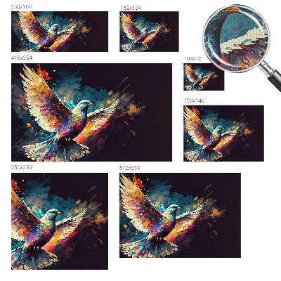 Självhäftande fototapet Färgglad fågel