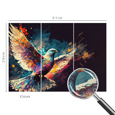 Självhäftande fototapet Färgglad fågel