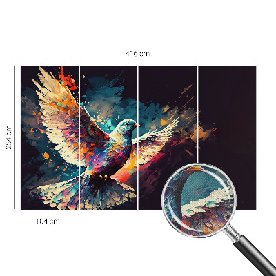 Självhäftande fototapet Färgglad fågel