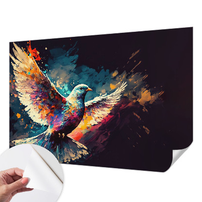 Självhäftande fototapet Färgglad fågel