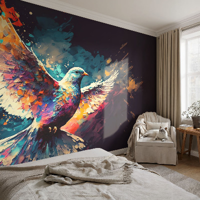 Självhäftande fototapet Färgglad fågel