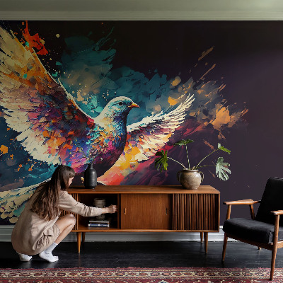 Självhäftande fototapet Färgglad fågel
