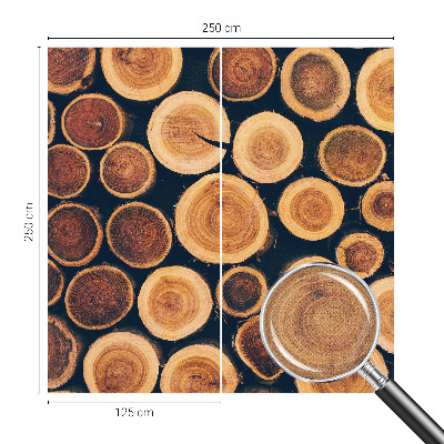 Självhäftande fotovägg Träcirklar