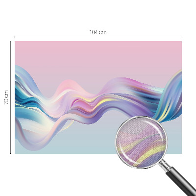 3D fototapet med färgglada vågor
