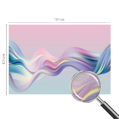 3D fototapet med färgglada vågor