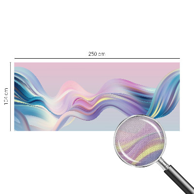 3D fototapet med färgglada vågor