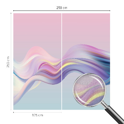 3D fototapet med färgglada vågor