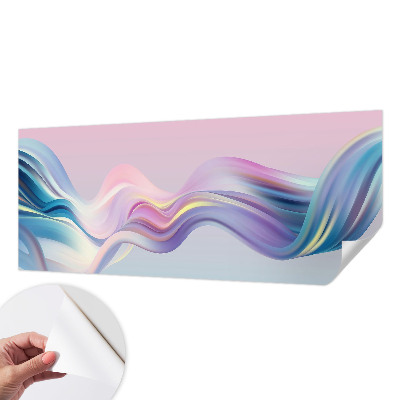 3D fototapet med färgglada vågor