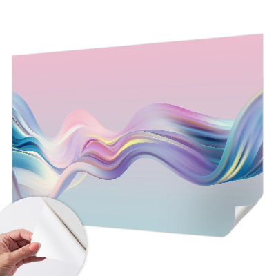 3D fototapet med färgglada vågor