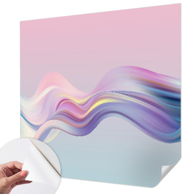 3D fototapet med färgglada vågor