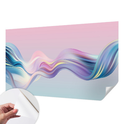 3D fototapet med färgglada vågor