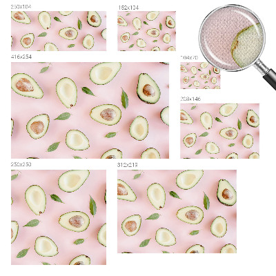 Fototapet barnrum Avokadokomposition