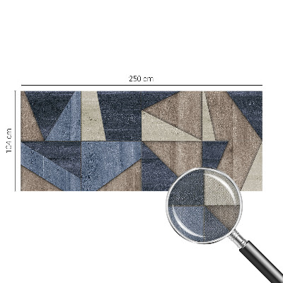 3D fototapet med geometriska mönster