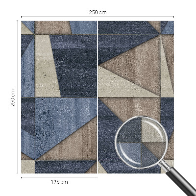 3D fototapet med geometriska mönster